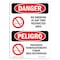 Signmission OSHA Sign, No Smoking Restricted Area Bilingual, 10in X 7in Rigid Plastic, 7" W, 10" L, Spanish OS-DS-P-710-VS-1470 - alternate 1
